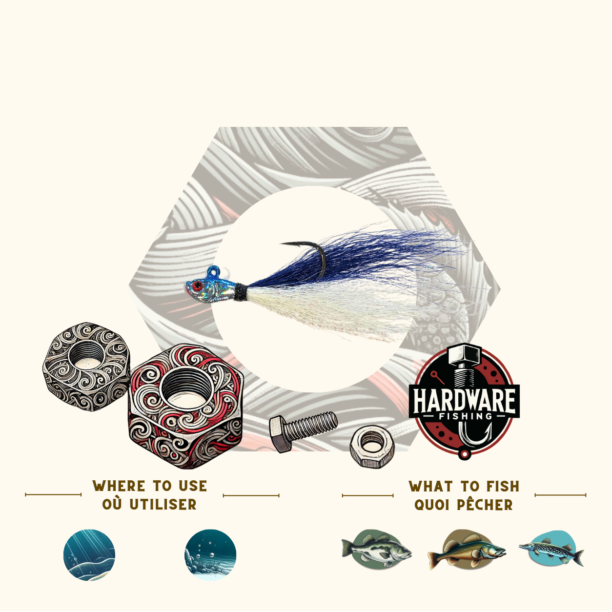 Bucktail par Hardware Fishing