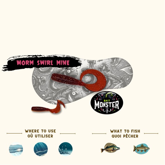 Worm Swirl Mini par Bait Monster