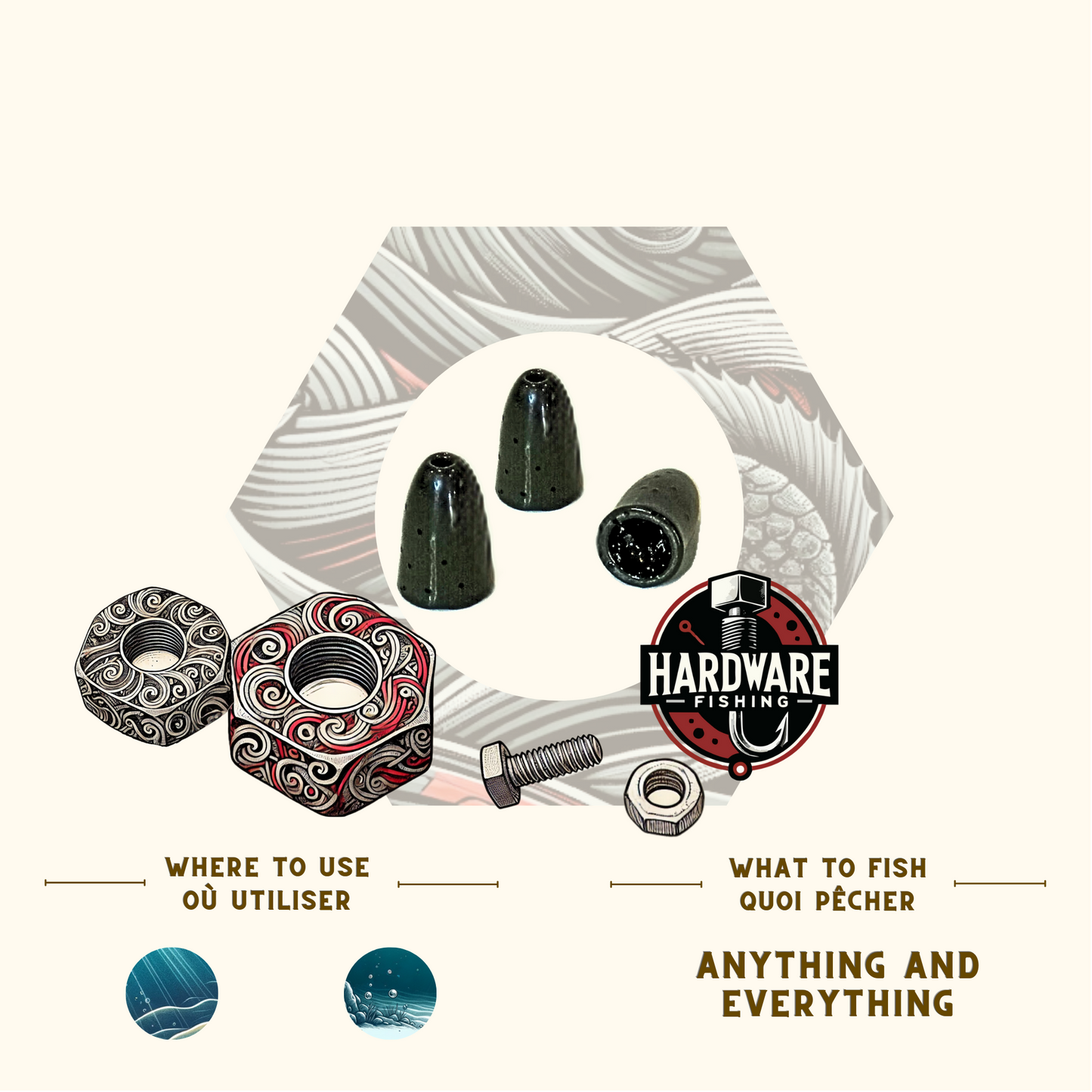 Tungsten Bullet Weight by Hardware Fishing